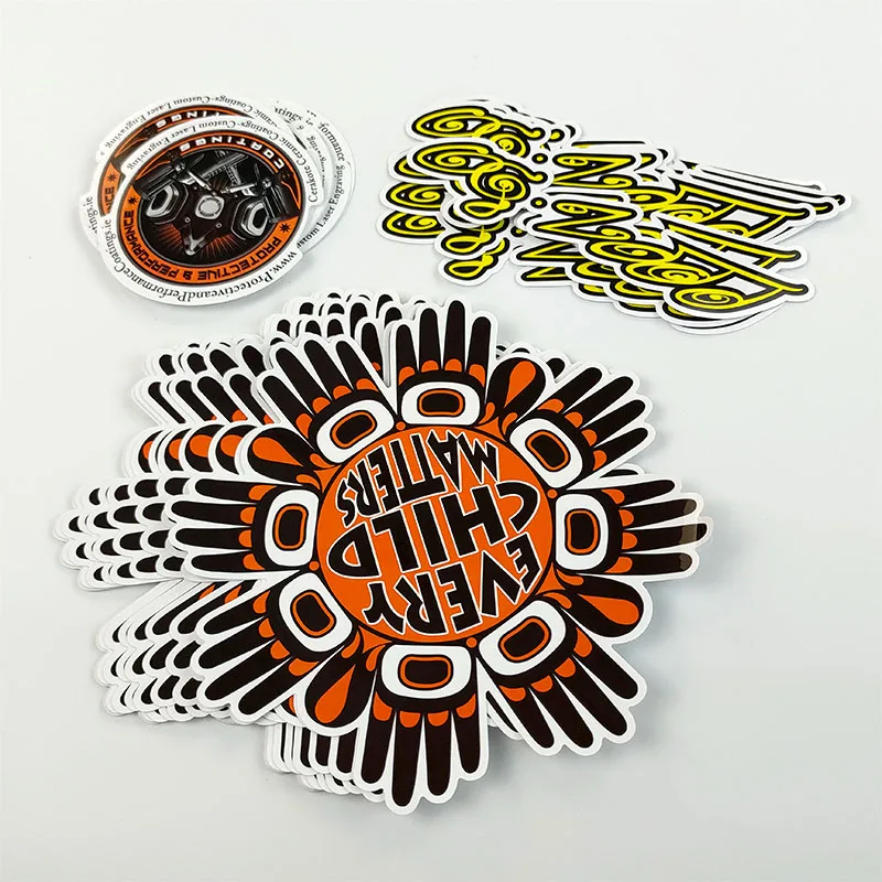 OEM Custom UV Proof Waterproof PVC Vinyl Brand Printing Sticker Sheets Die Cut Adhesive Logo Custom Sticker