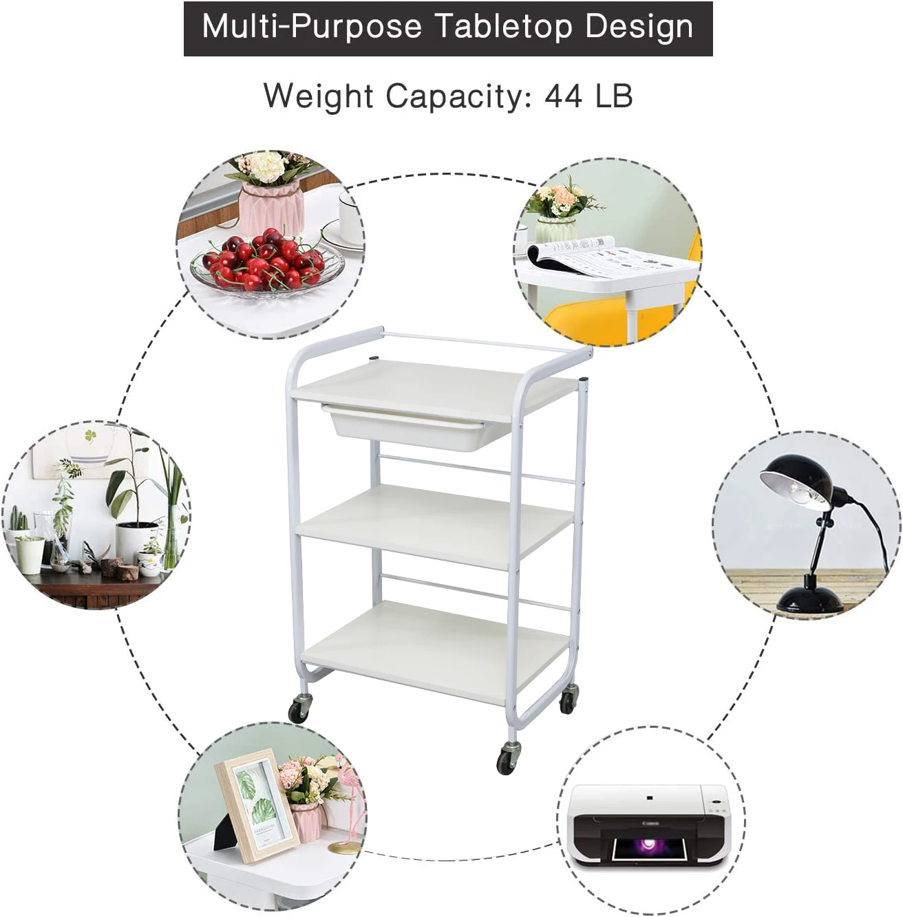 aimeigao  cheaper Glass beauty trolley. the tray is glass and the framework is iron . very durable salon trolley R-216B
