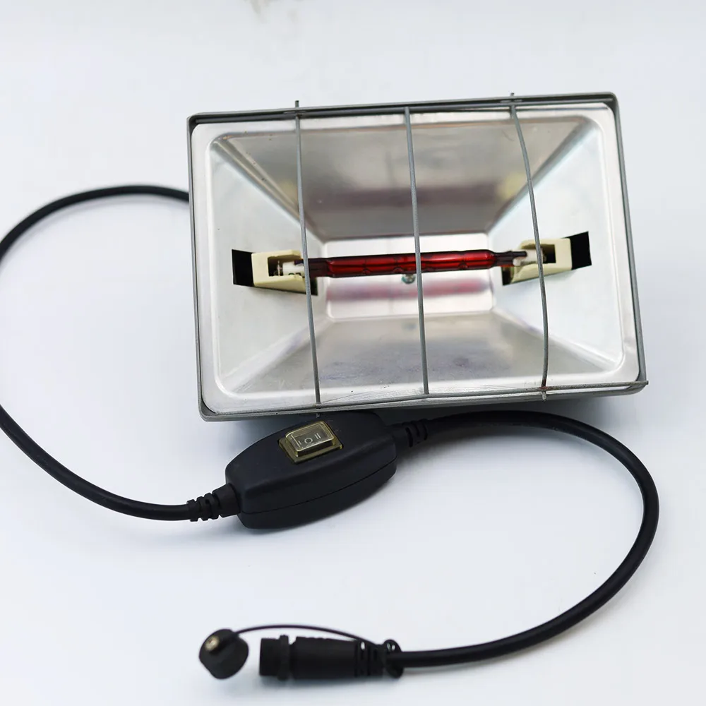 Dimmable R7S J118 Heating Tube with Aluminum Cover Halogen Bulbs for Chicken Pig Duck Farm Use