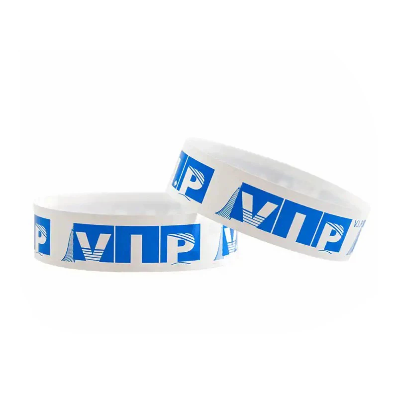 Рекламные одноразовые браслеты на заказ Tyvek бумажные Vip для праздника
