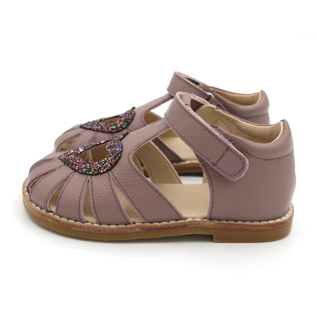 Wholesale Summer Beautiful Leather Girls Kids Shoes Sandals Simple Good Quality New Style Hot Shoes