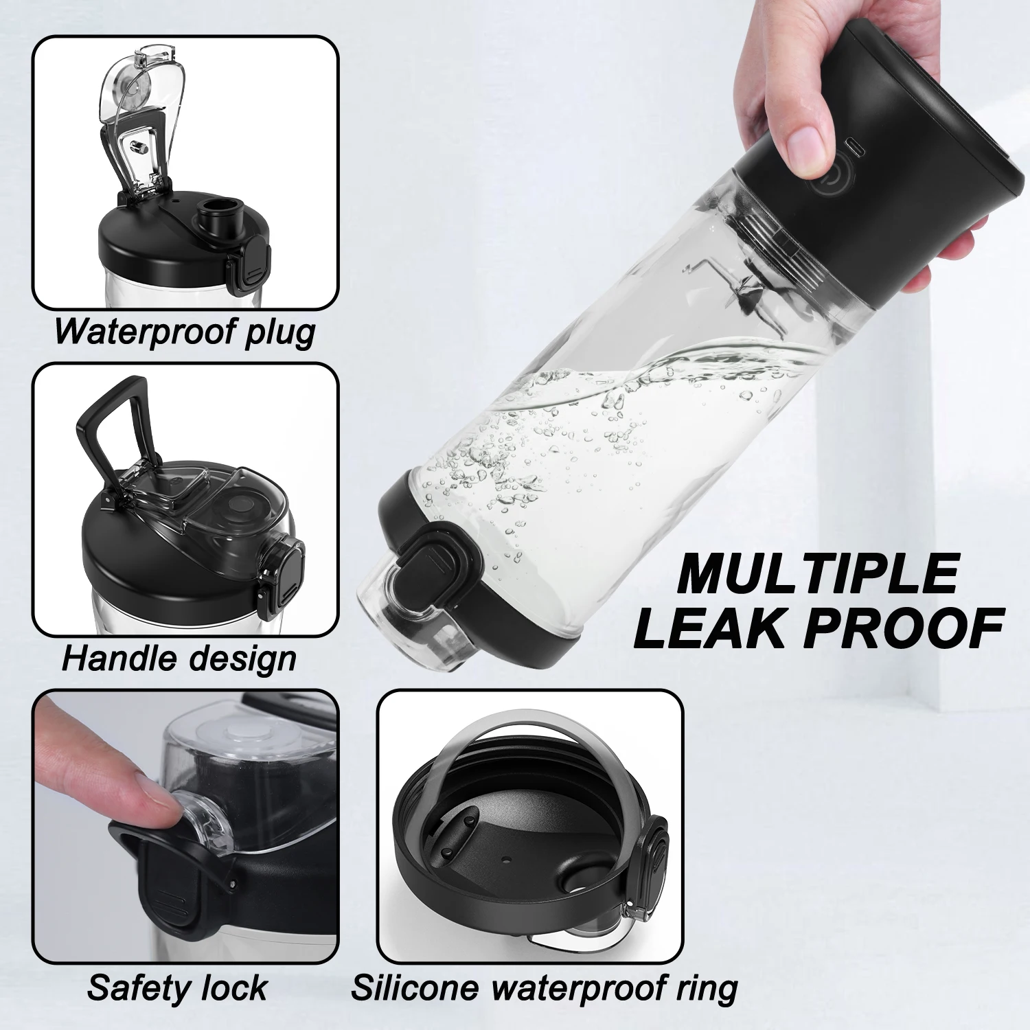 IP66 Waterproof Fruit Juice Mixer 600ML Portable Juicer Blender Smoothies Mini Juicer Cup Rechargeable