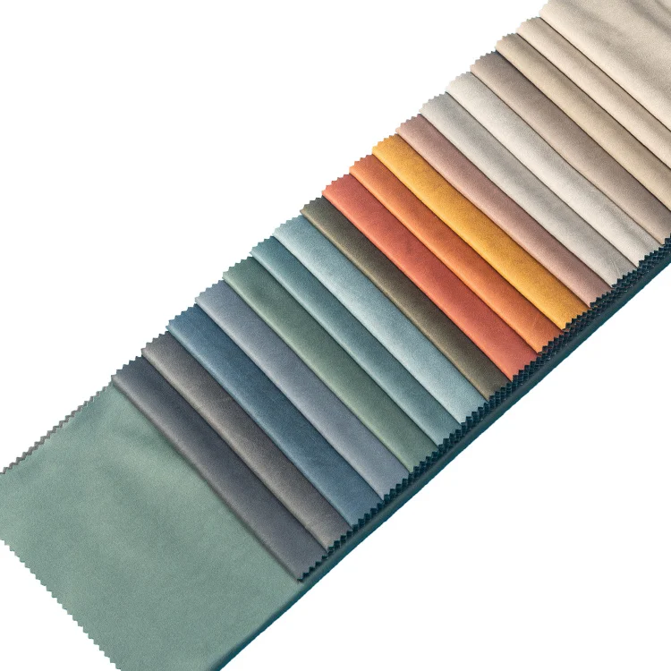 modern high quality 100% polyester upholstery soft velvet sofa fabric for sofa set and home furniture