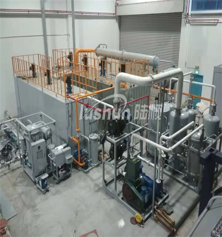 Environmental Friendly Used Engine Oil Recycling Machine / Waste Oil to Base Oil Distillation Plant
