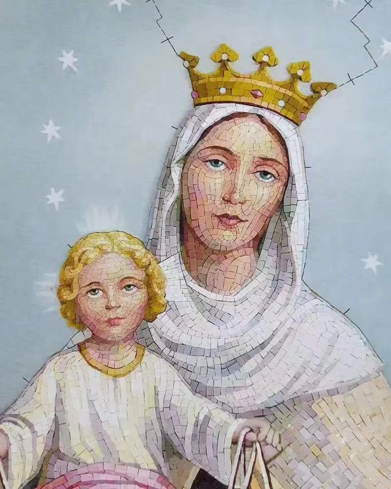 Customizable Decorative Handmade Glass Mosaic Wall Mural for Hotels Bathrooms and Interiors-for Kitchen Room and Living Room