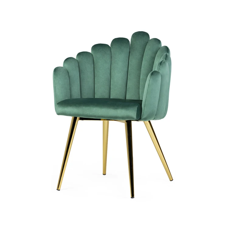 Wholesale Luxury Green Velvet Dining Chair Modern Furniture Nordic Dining Room Metal Dinning Chair For Dining Table