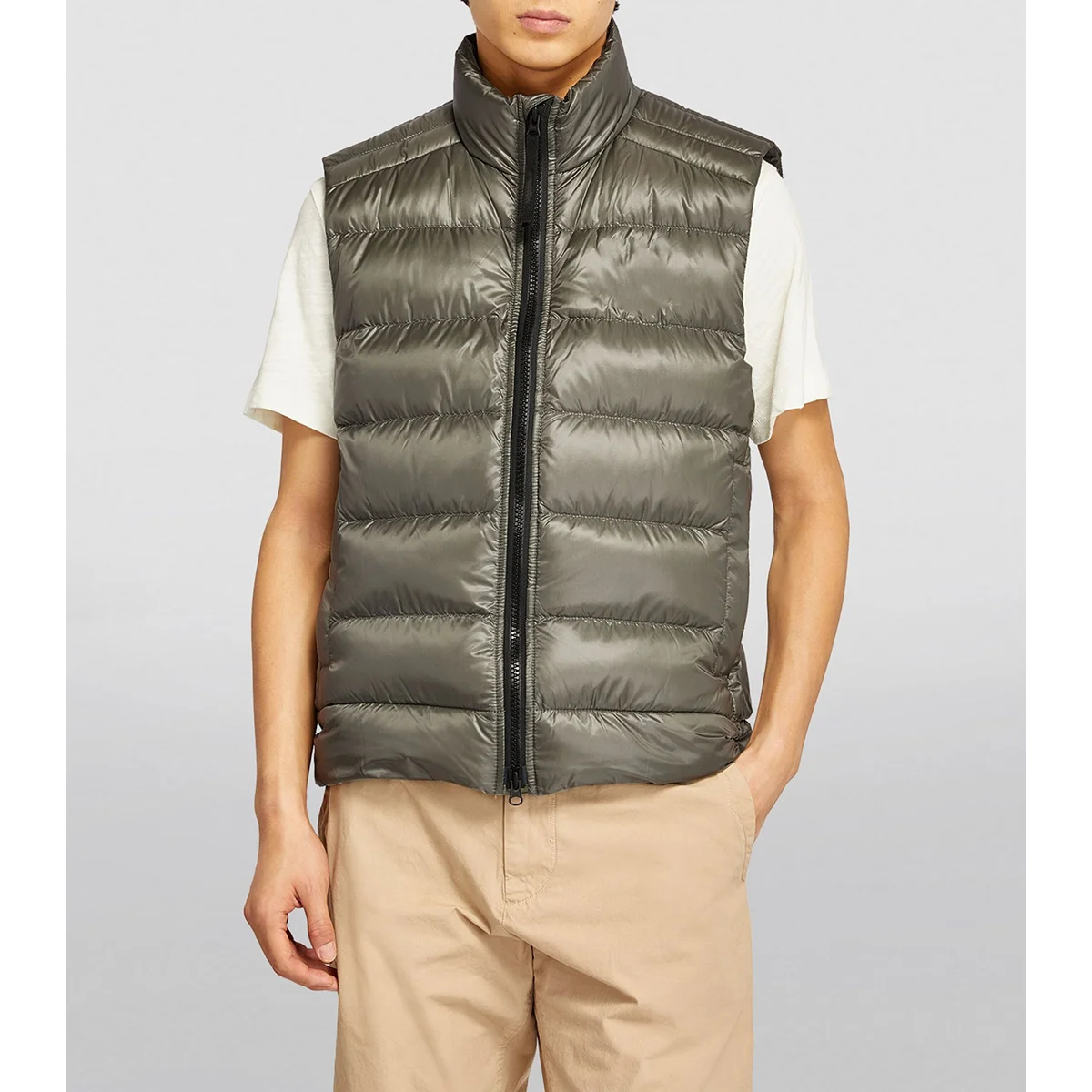 Custom Work Wear Puffer Fashion Cool Utility Vest OEM Service Heavy Duty Men Quilted Lined Outdoor Big Pockets Casual Jacket