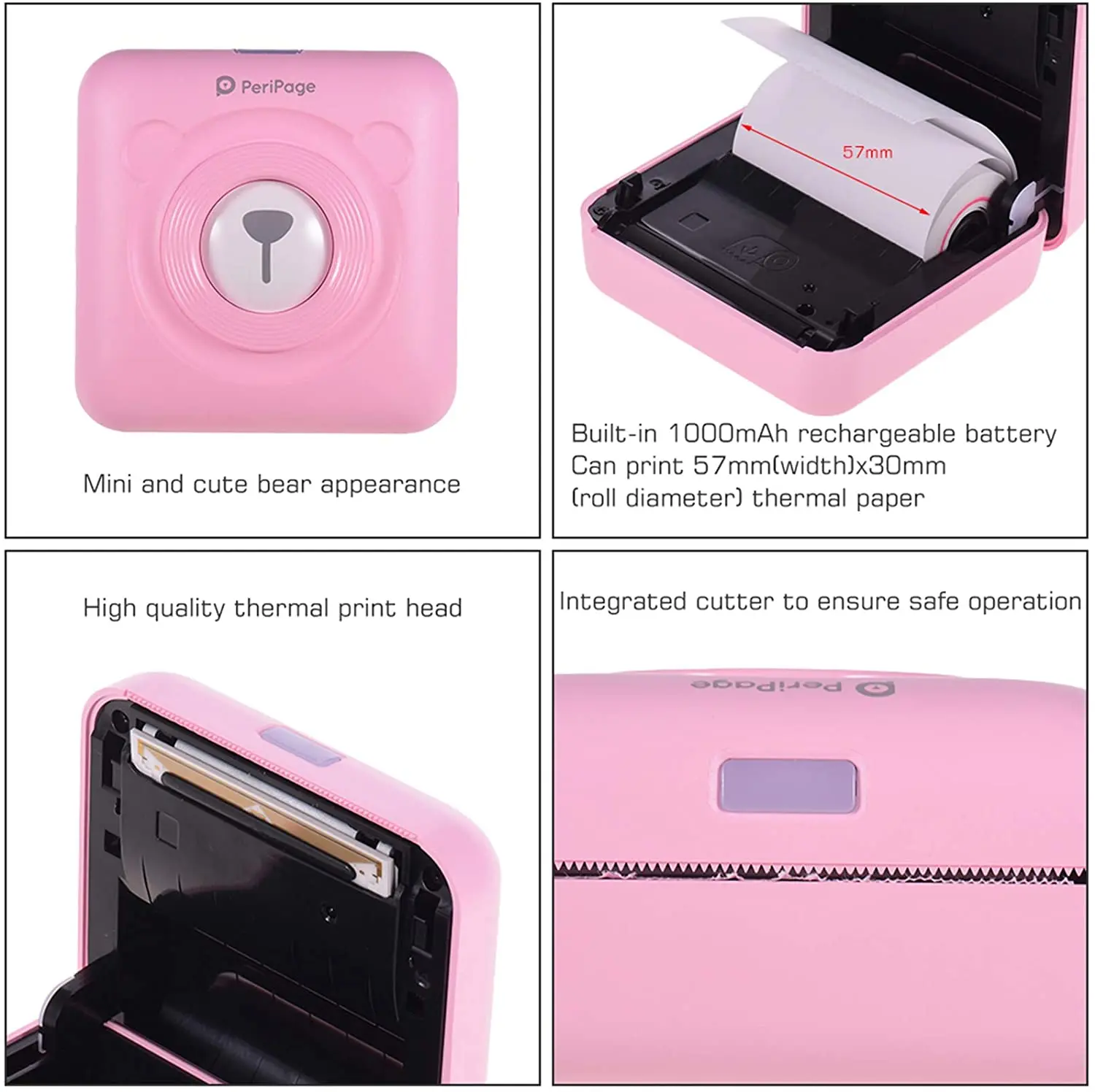 
Received Mini Photo Zero Ink Thermal Printer Wireless BT Picture Printer Mobile Pocket Printer 