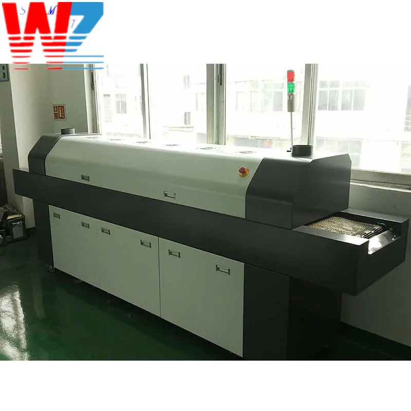 Горячий воздух дешевая печь SMT Reflow 6 зон используется духовка smt profiler для монтажа печатных плат