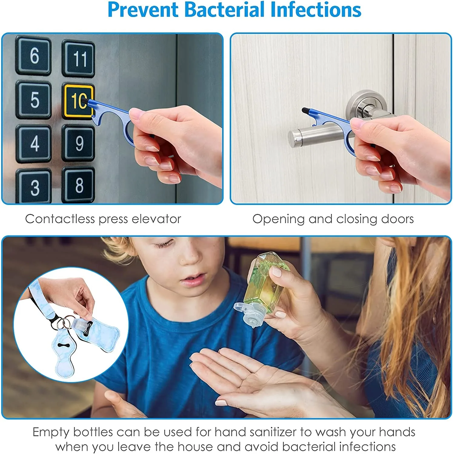 Bling Rhinestones Women Self-defense Set 10pcs Wholesale Furry Ball Lipstick Wallet Alarm Personal Safety Protection Keyring