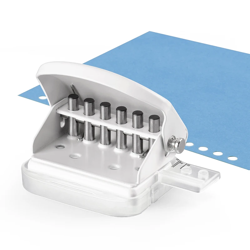 2023 Years Factory New Metal 6 Holes Punch Portable Handheld Six Holes Puncher, Daily Paper Puncher for A4/A5/B5 Size