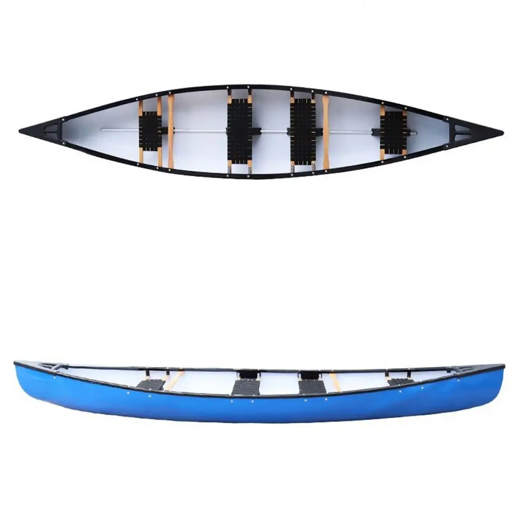 high Quality Hard Plastic Canoe Kayak Design Canoe/Kayak Fishing Strip fishing boat raw wooden