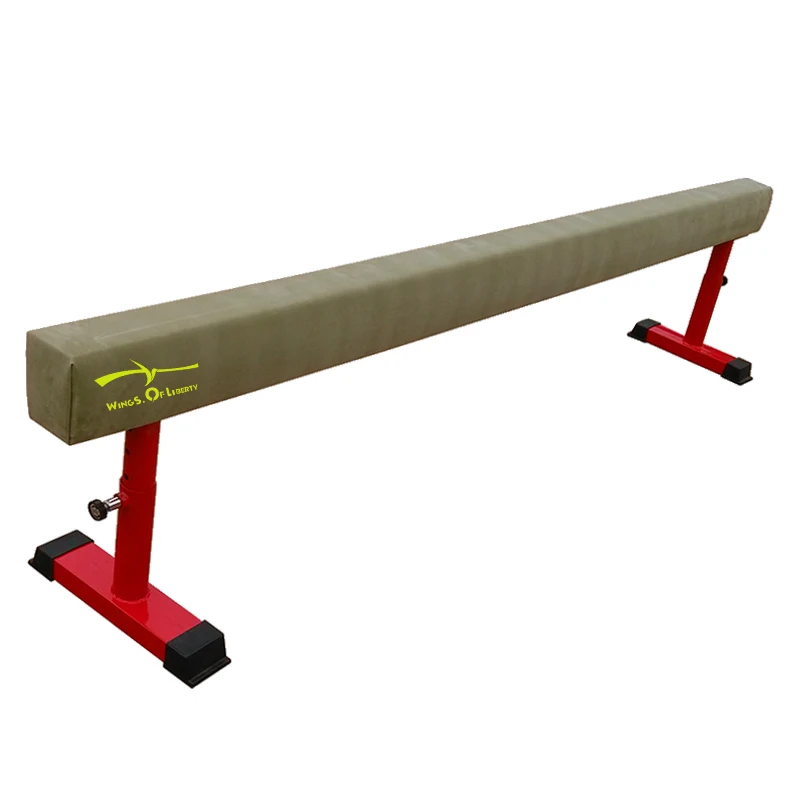 Adjustable Balance Beam Gymnastics Exercise Training Equipment Gym with Legs Suede Balance Beam High and Low Floor Gym Training