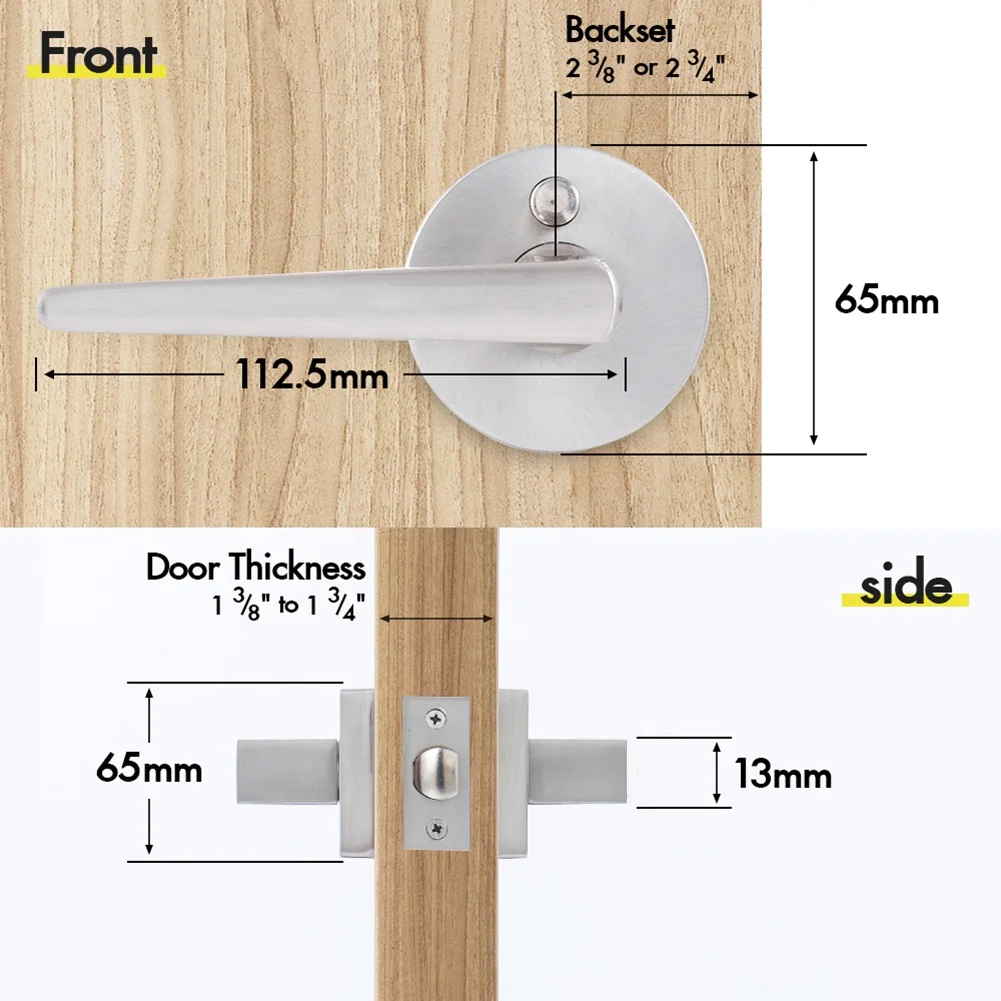 MAXAL 2023 Quick Release Handle Lock Toilet/Bathroom/Passage Door Handle Lever Lock For Indoor Door Lock Handle Lock Set