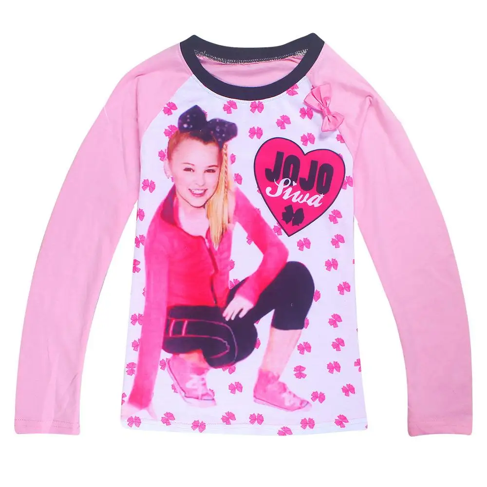  Пижамы для девочек jojo siwa Детская домашняя одежда хлопковые Пижамные