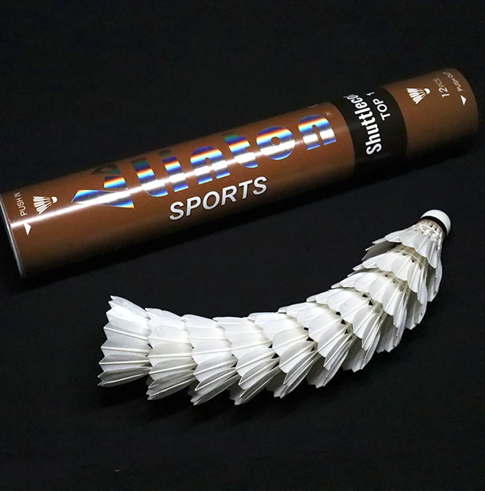 The Best Selling Popular Exercise Fitness Great Quality Goose Feather Own Brand Professional Badminton Shuttlecock