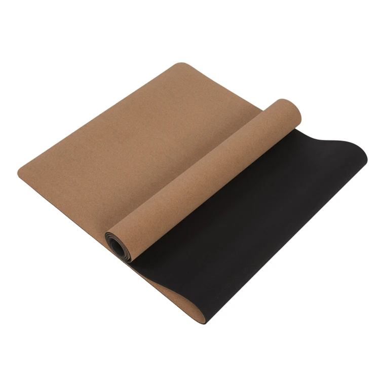 SHENGDE Organic Recycled Custom Print High Density Eco-Friendly High Quality Natural Cork Rubber Yoga Mat