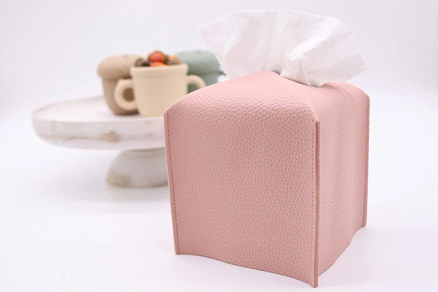 2023 Leather Tissue Box Cover Carton Tea Table Box case Cover Tissue PU Leather Square Tissue Box Holder