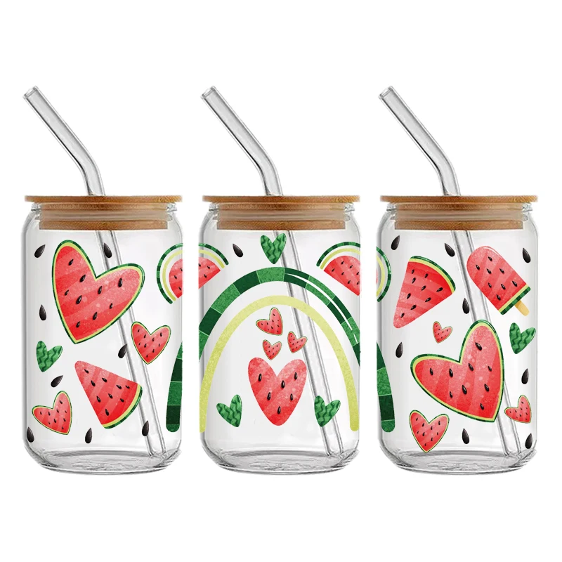Wholesale Custom Design Transfer UV DTF Stickers Waterproof Cartoon Decals UV DTF Cup Wraps Transfer Stickers For Glass Cups