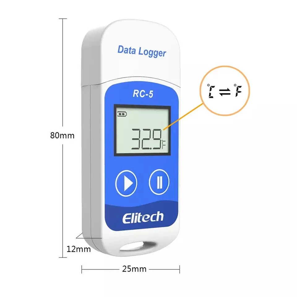 Elitech RC-5 USB температуры регистратор данных 32000 точек касания высокой