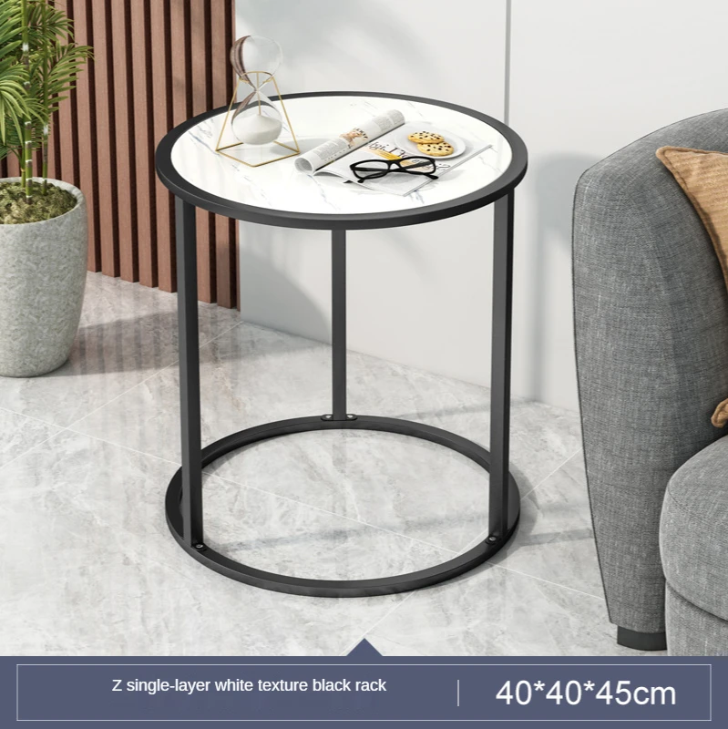 Small Table Home Living Room Modern Minimalist Bedside Table Simple Affordable Luxury Creative Small round Table Nordic Balcony