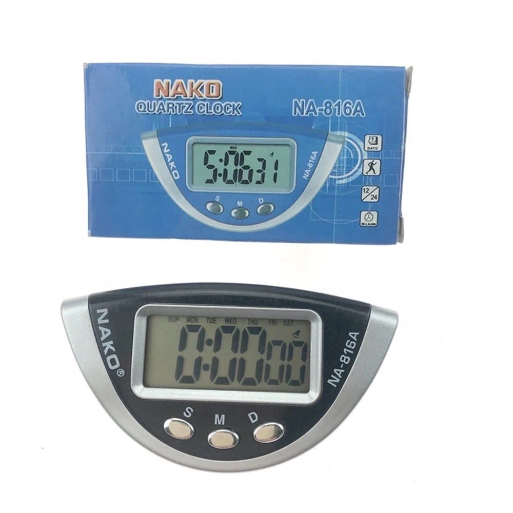 hot selling mini small cheap digital promotional gifting decorations dashboard car clock  816