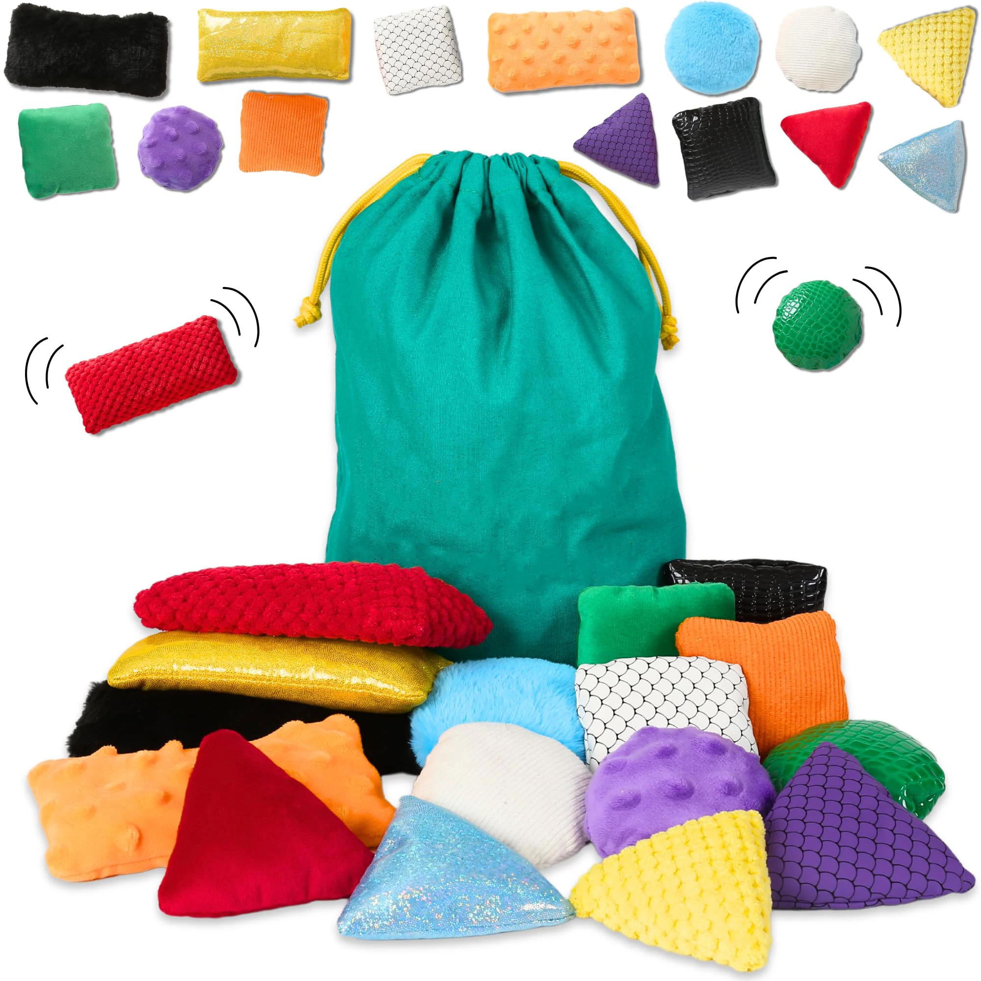 Autism and ADHD Baby Toys Learning & Education Fidget Sensory Toys Texture and Colour Sorting Sensory Bean Bags