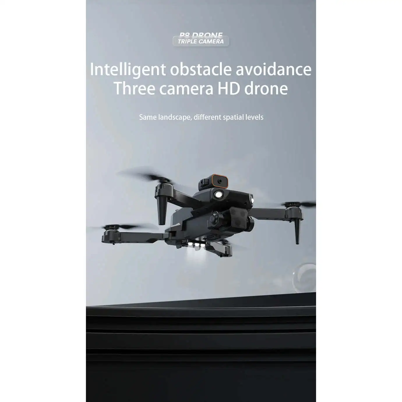 High Quality 8K HD Aerial Drone Intelligent Obstacle Avoidance Small Folding Quadcopter Remote Control Aircraft Toy