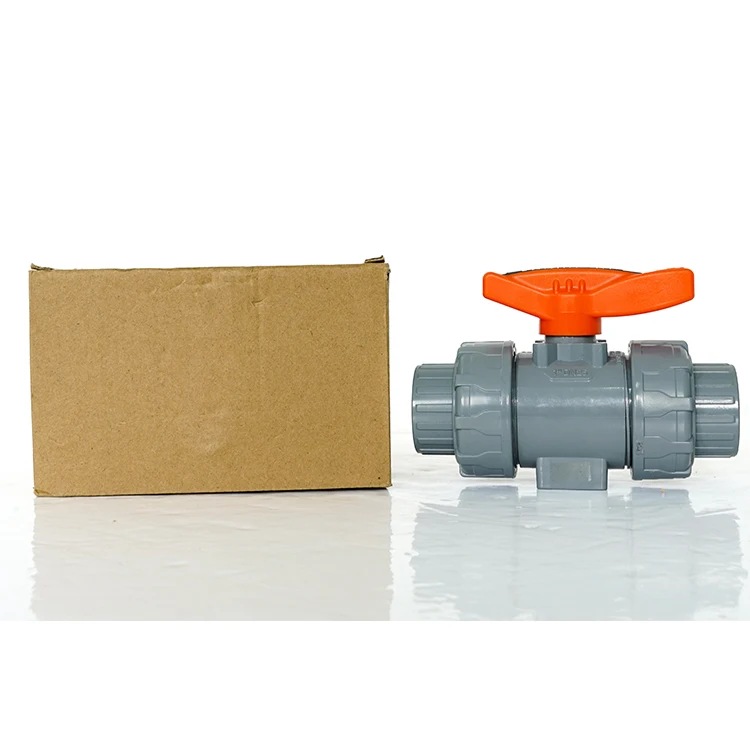 CPVC Manual Ball Valve DN15-100 Double Union Plastic Ball Valve For Water Dosing System Industrial Manual Ball Valve