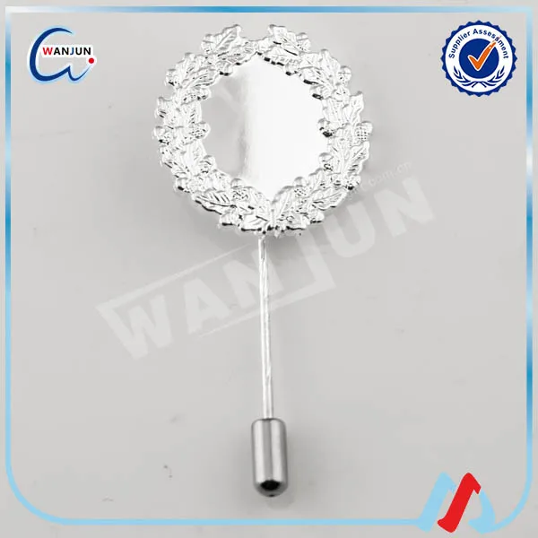 Manufacturer Direct Sale custom long decorative push brooch needle badge lapel pin