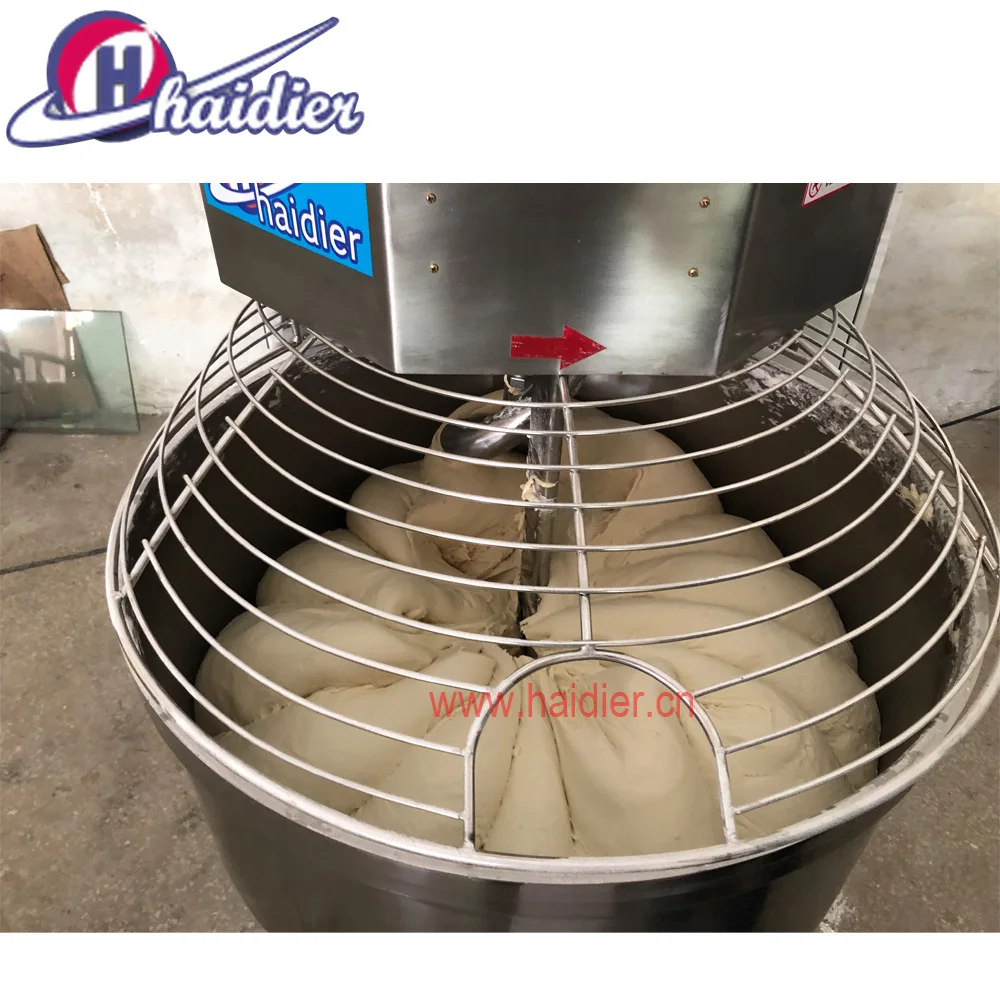 
Bakery Double Speed Spiral Flour Mixer for Dough, dough mixer with lift and removable wheel bowl mixing 