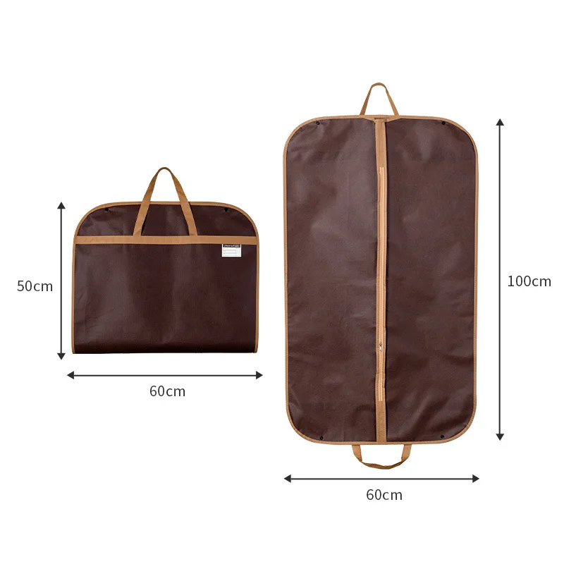 Custom Logo Clothing dust cover Hanging coat dust bag Household clothing hanging bag dust proof non-woven suit cover garment bag