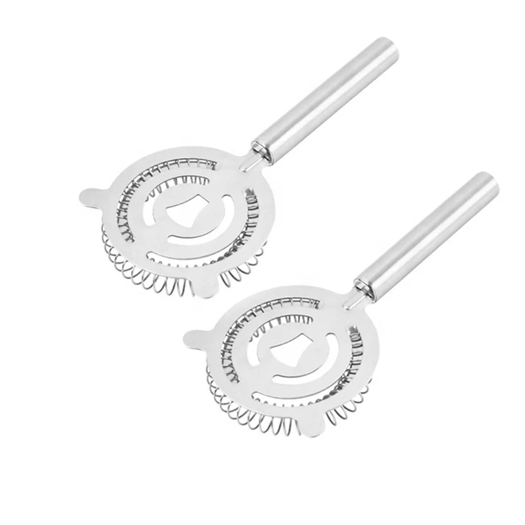 Cocktail Ice Strainer Stainless Steel Cocktail Strainer Gold Custom Fine Strainer Bar Tool Set