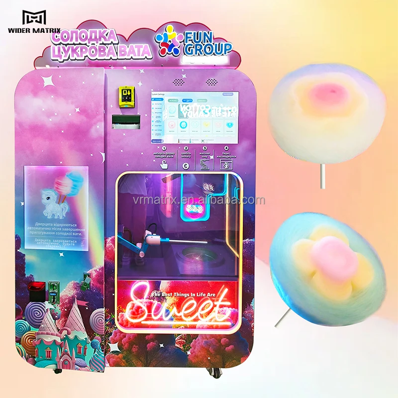 Multiple Payment Methods Customized Candy Floss Machine Full Automatic Machine for Cotton Candy