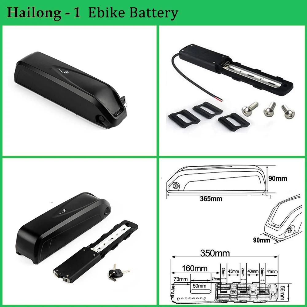 21700 50E E-Bike Battery Hailong 36V 52V 48V 20Ah 25Ah Battery Pack for Bafang Electric Bicycle 1500W 1000W 750W 500W 350W 250W