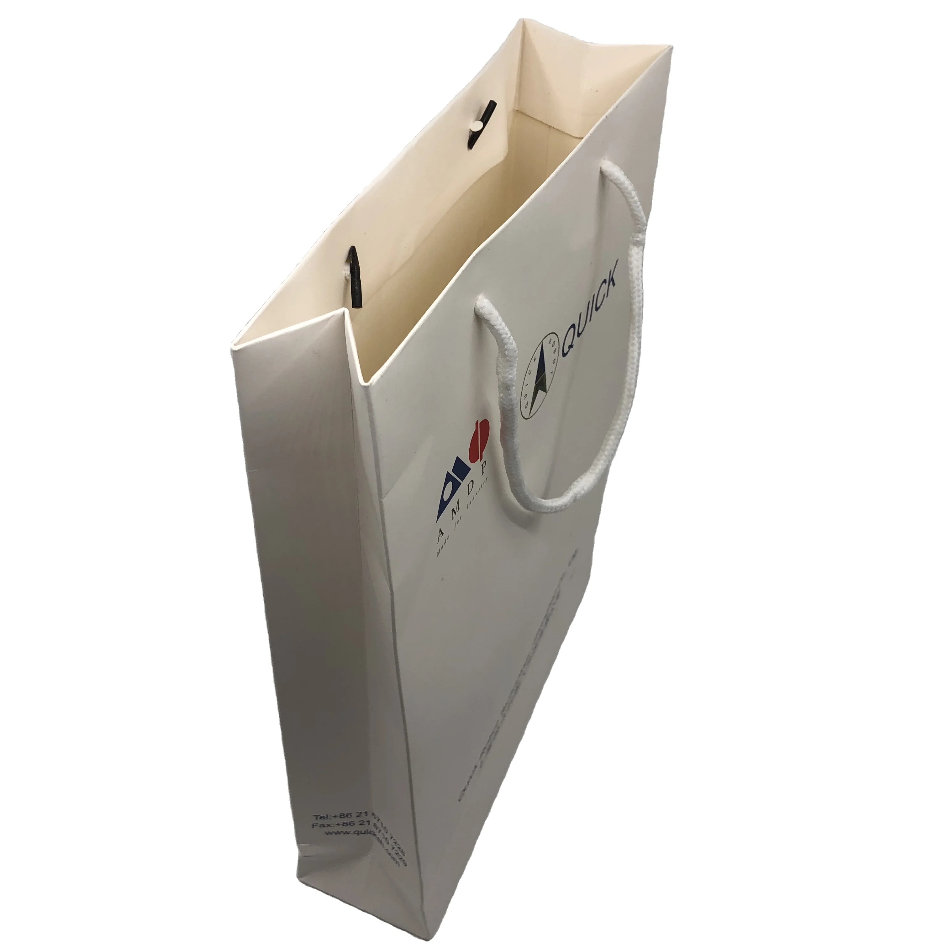 Cheap small quantity Custom small print paper shopping bag with handle printer shanghai