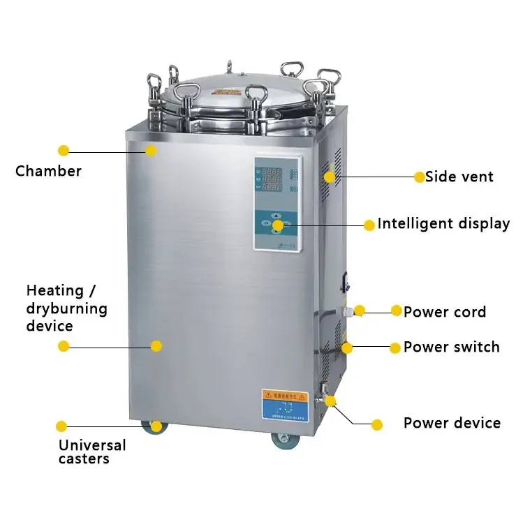 Hot Sale Vertical Autoclave 35 50 75 100 120 150 Liter Digital Automatic autoclave