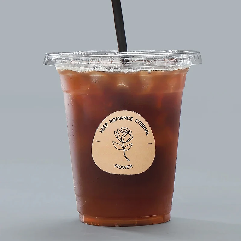 wholesale eco-friendly pla pp pet plastic cup For Coffee custom logo personalization patron disposable plastic cups with lid