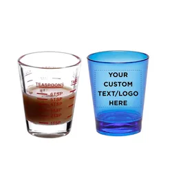 6pcs Set Customized Color Decals Logo Blanks Shot Cup Glasses Mexican Tequila Espresso Coffee Bar Supplies