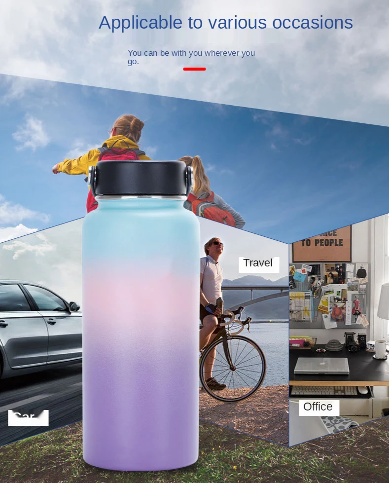 Hydroflask 18Oz/32Oz/40Oz Tumbler Flask Vacuum Insulated Flask Stainless Steel Water Bottle Wide Mouth Outdoors Sports Bottle