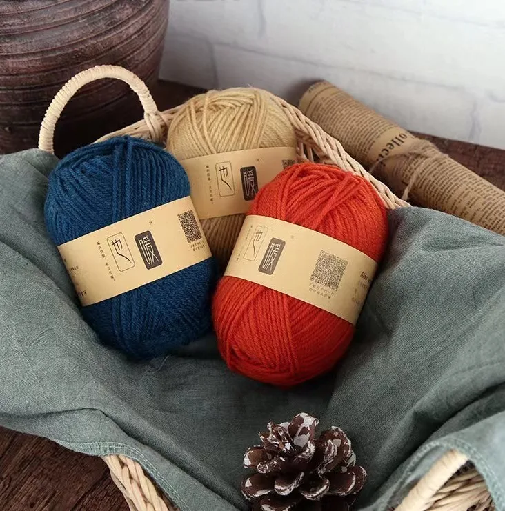 wholesale various colors soft diy thick 4ply crochet baby yarn milk cotton yarn for hand kntiing sweater hat scarf