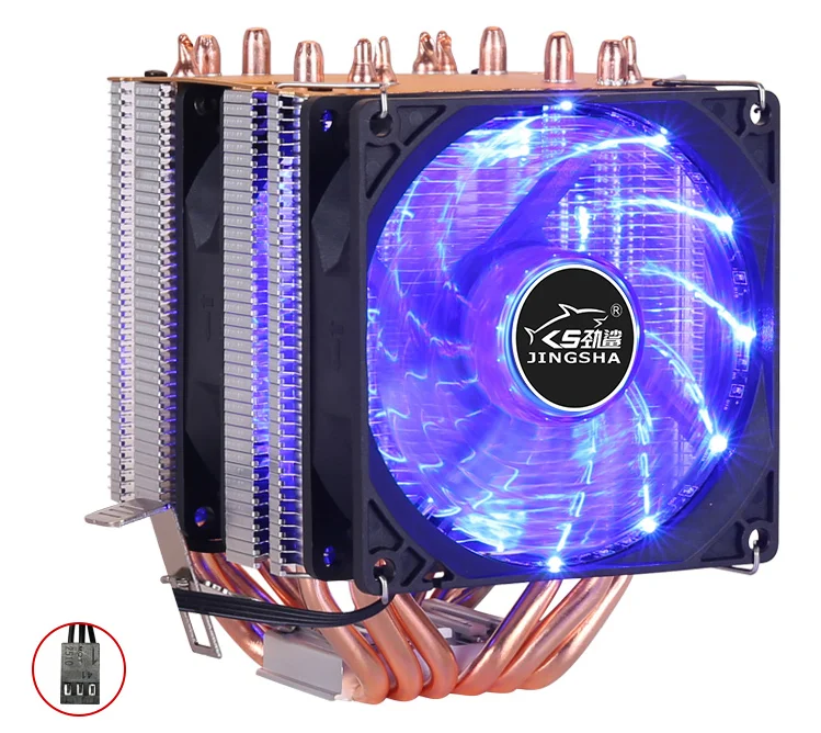 CPU кулер 6 теплопроводов холодильник 2 вентилятора радиатора охлаждения 3PIN 4PIN для lga 1150 1155 1156 1366 2011 X79 X99 материнская плата Am2