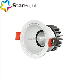 High Quality wall washer round aluminum dimmable  recessed downlight led spot light gold chrome reflector fixture for hotel