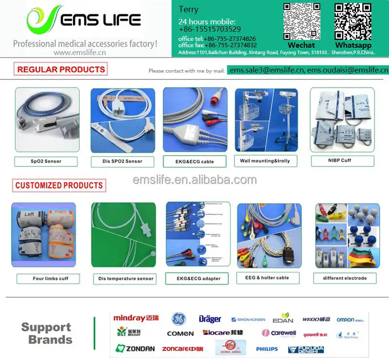 Nibp Cuff Air Hose Connector Blood Pressure Cuff Connector Male/Female Bayonet Connector