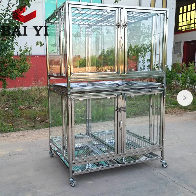 heavy duty dog crate dog kennel tempered glass cages for dog