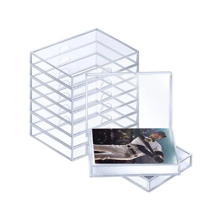 New Baseball Card Boxes Plastic Playing Card Case Trading Organizer Empty Gaming Card Capacity Hinged Box Holder