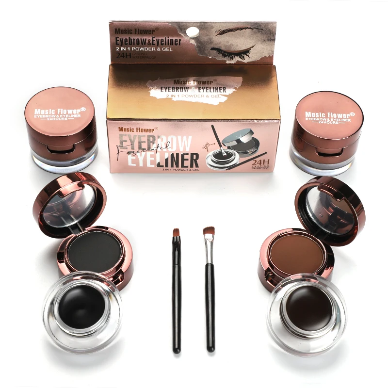 Высшее качество оптовая продажа набор для макияжа глаз под заказ крем пудра бровей гель подводки