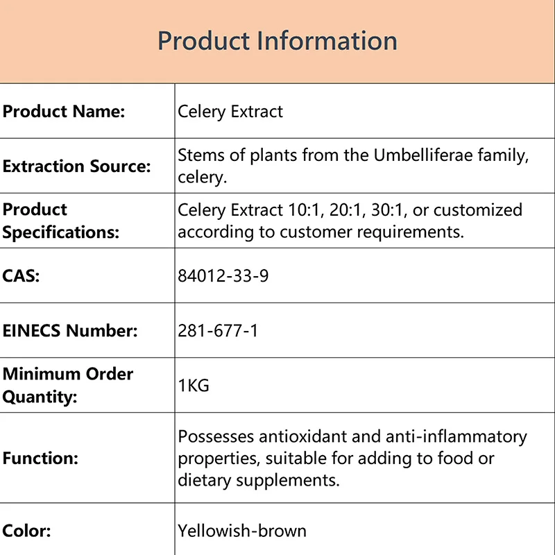 celery root extract powder celery packaging apigenin