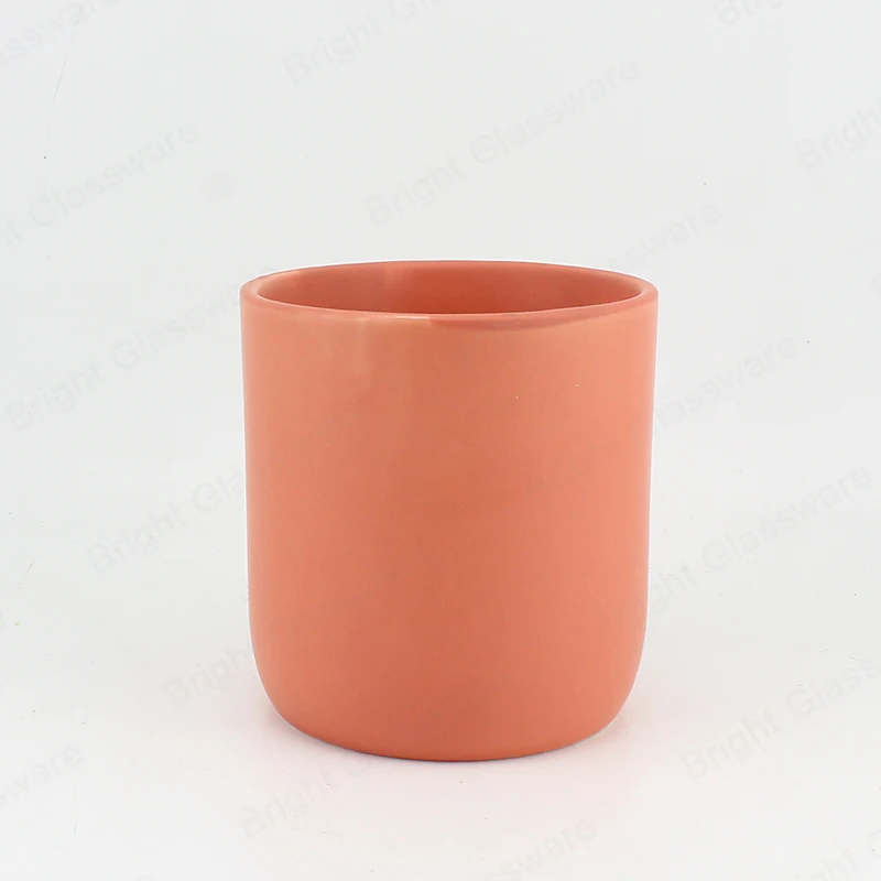 China Factory Custom Ceramic Jar for Candle Ceramic Candle Holder Empty Ceramic Jar