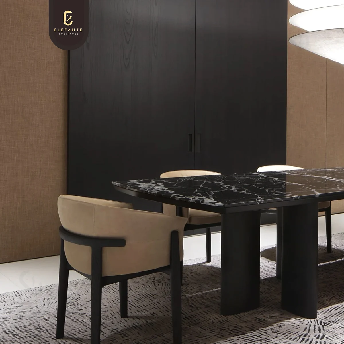 Italian Light Luxury Design Style Modern Brown Upholstered Microfiber Leather And Ash Solid Wood Leisure Chair For Living Room